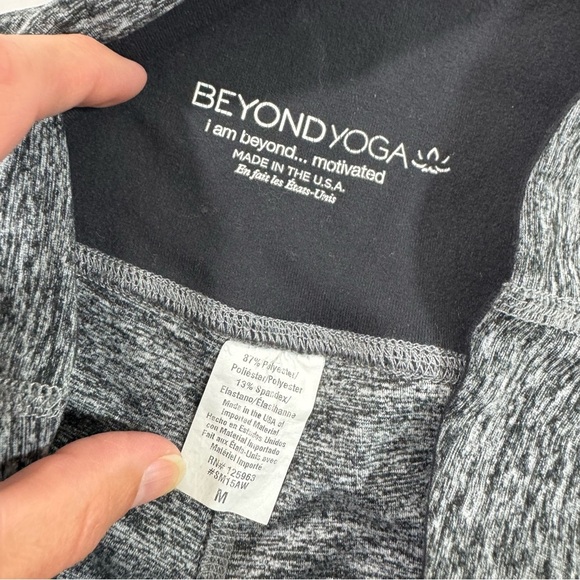 Beyond Yoga High Waist Mesh Panel Leggings Spacedye Grey - Picture 7 of 10